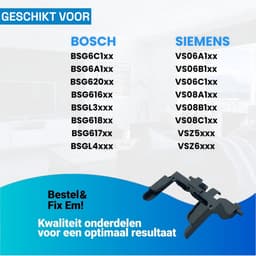 Fixem Geschikt voor Bosch Siemens Stofzakhouder - Vervangt 00495701 - 112 mm Breed - Stofzuiger Stofzak Houder - Stevige Bevestiging - Compatibel met BSG62185 VS06C100 — thumbnail 4