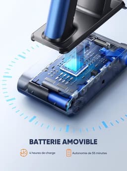 RFWR® Draadloze Stofzuiger met Automatische Mode en Kleurentouchscreen - 40000PA en 55 Minuten Gebruik — thumbnail 5