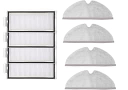 HEPA-filter en wasbare doekjes - geschikt voor Roborock T8/Q7+ / Q7 Max+ robotstofzuigers - reserveonderdelen - schoonmaken - huishoudelijk - set van 8 stuks (4 filters + 4 wasbare doekjes) — thumbnail 1