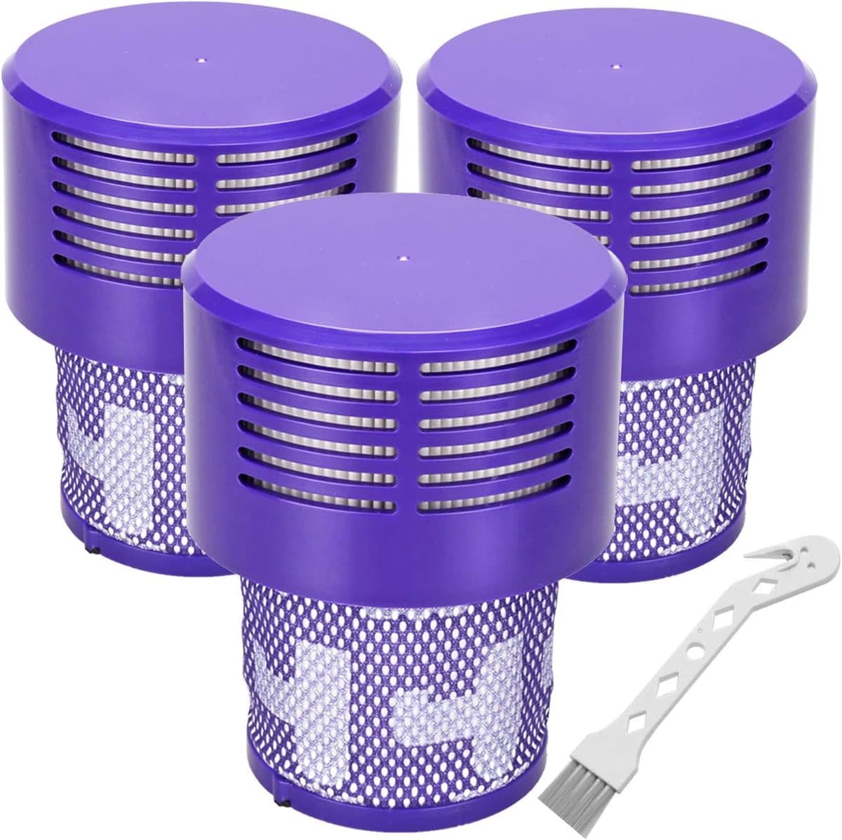 Vervangend V10-filter Geschikt voor Dyson V10 Cyclone, V10 Absolute, V10 Animal, V10 Total Clean, SV12, vervangend onderdeelnummer 969082-01, 3 filters en 1 reinigingsborstel. — afbeelding 1