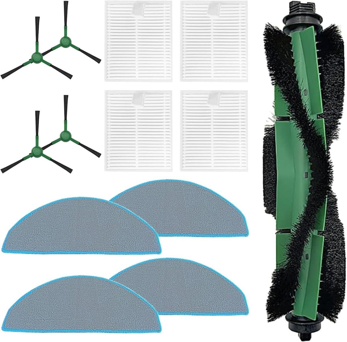 Cosensi - Accessoireset voor Robotstofzuiger - 17-delige set - Hoofdborstel, Schoonmaakdoeken, Filters, Zijborstels — afbeelding 1