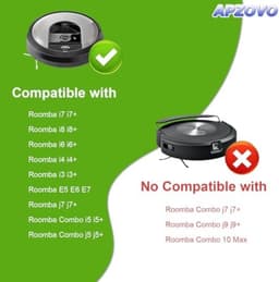Reserveonderdelen voor iRobot Roomba E & I-serie i7 i7+ i3 i3+ i4 i4+ i6 i6+ i8 i8+ E5 E6 E7, reserveaccessoires voor Roomba i7 met 4 rubberen borstels, 10 Hepa-filters, 10 zijborstels — thumbnail 4