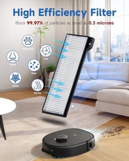 23 Stuks vervangende accessoires Geschikt voor Eufy X10 Pro Omni stofzuiger, accessoireset met 2 hoofdborstels, 4 filters, 8 reinigingsdoeken, 8 zijborstels, 1 reinigingsborstel — thumbnail 4