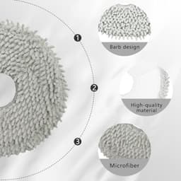 6 stuks accessoires wisdoeken voor Ecovacs Deebot T50 Pro Omni/N30 Pro Omni/T30 Pro/T30S/T20 Omni/T10 Omni/X1 Omni/X2 Omni robotstofzuiger, herbruikbare en wasbare reserveonderdelen — thumbnail 3
