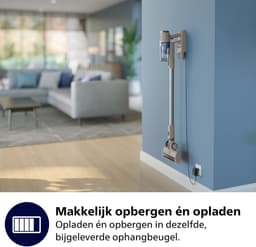 Philips Steelstofzuiger Draadloos XC2011/01 - Zuigmond met LED verlichting - Zonder Zak - Incl Handstofzuigerfunctie - Alle Vloertypen - Lichtgewicht — thumbnail 3