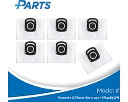 Rowenta X-Plorer Serie 220+ RR9485WH Stofzakken (6 Stuks, Plus.Parts® alternatief voor ZR200540)