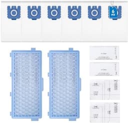 Accessoires geschikt voor Miele GN Complete C3 C2 Compact C1 C2 S8340, 6 stofzuigerzakken 2 HEPA-filters 4 stofzakken met microfilter — thumbnail 1