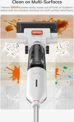 Eszenzics™ Steelstofzuiger ProW90 - Draadloos - Zelfreinigende borstel - 3-in-1 - Zuig-Dweil-Was functie- Krachtige 150W stofzuiger - Geluidsarm — thumbnail 4