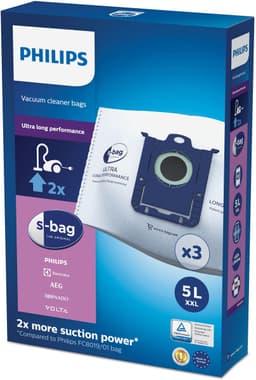 Philips S-Bag FC8027/01 - 3 stuks - Stofzuigerzak Ultra Long Performance — thumbnail 2