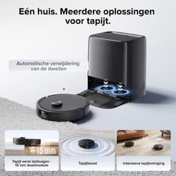 Roborock Qrevo 2 Pro-Robotstofzuiger-FlexiArm-technologie-25000 Pa-dubbel anti-klitsysteem-Intensieve tapijtreiniging 15 mm Dweilverhoging-Drogen met 45°C hete lucht en zelfreiniging op 75°C-Roborock SmartPlan 3.0-Reactive Tech obstakelvermijding — thumbnail 3