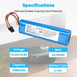 Stofzuigeraccu - 14,4 V - 3400 mAh - Li-ion — thumbnail 5