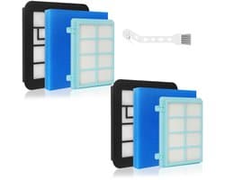 Dailygoods- Filters 2 Stuks - Compatibel met Philips PowerPro Compact - FC8010/01 - FC9330 - FC9331 - FC9332 - FC9333 - Goede compatibiliteit - Stofzuigerfilters