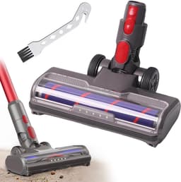 Stofzuigerborstelkoppen - Gemotoriseerde mondstukken voor Dyson V7, V8, V10, V11, V15 - Vloerborstel met turboborstelharen - Vloerborstel + vogelborstel - Stofzuigeraccessoires - Vloermondstuk met LED-verlichting - Zwart — thumbnail 1