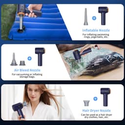 SnelShoppen - Handstofzuiger 15000PA Draadloze Autostofzuiger 3-in-1 Mini Licht Stofzuiger met LED-display USB Oplaadbaar Stofborstel Spleetmondstuk v — thumbnail 3
