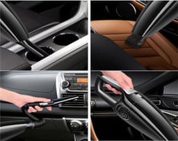 Mini Stofzuiger - Handstofzuiger Auto - Auto Interieur Reinigen - Nat En Droog Gebruik - 900 Gram - Zwart — thumbnail 3
