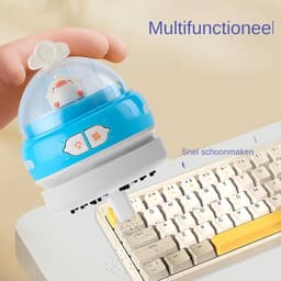 Desktop Stofzuiger - Mini Stofzuiger - Bureau Schoonmaken - USB Oplaadbaar - 11.9 x 9.1 cm - Blauw — thumbnail 2