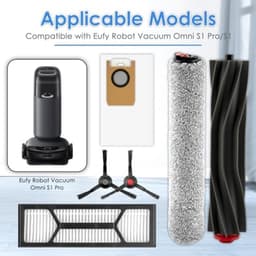 PromoHome 20-delige vervangingsset voor Eufy Omni S1 Pro robotstofzuiger - 2 rubberen rolborstels, 2 rolmops, 6 zijborstels, 5 stofzakken, 5 HEPA-filters — thumbnail 5