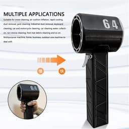 Elektrische Luchtblazer - Turboventilator Krachtig - Stof Verwijderen - Borstelloze Motor - 8000 mAh Batterij - Zwart — thumbnail 2