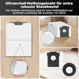 14 stuks vervangende stofzuigerzakken compatibel met Dreame L20 Ultra / X30 / X40 Ultra / X50 Ultra Complete, L10 / L10s / L10s Pro, L40 / L40s, L50 Ultra en Mova E30 / E40 / V50 / P50 / P50s Ultra — thumbnail 5
