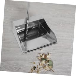 Stofblik met steel - Veegblik metaal - Efficiënt opruimen - Duurzaam roestvrij staal - 70 cm lengte - Zilver — thumbnail 5