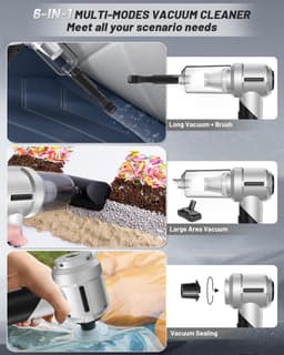 Handstofzuiger accu 18 kPA draadloos - 3 standen instelbaar - borstelloze motor - persluchtspray - stofblazer auto — thumbnail 5