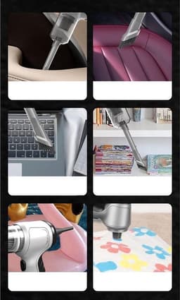 Auto-Stofzuiger DC 7.4V 120W Sterke Zuigkracht en Laag Geluidsniveau - Draagbare Pet Hair Stofzuiger voor Car Home Office . — thumbnail 2