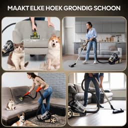 AG3400 Stofzuiger Zonder Zak - Stofzuigers - Vacuum Cleaner Zakloos - Geschikt Voor Dierenharen - Extra Lange Kabel - 850W - Sterke Zuigkracht - Zwart/Goud — thumbnail 4