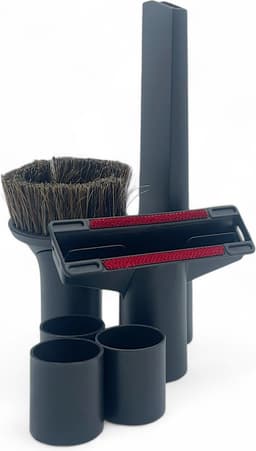 Fixem® 3-Delig kleine zuigmond set hulpstukken voor stofzuiger geschikt voor Miele Philips AEG Karcher Bosch Numatic Nilfisk - 32 & 35mm buizen - plintenzuiger - meubelmond - stofzuiger borstel - inclusief 3 adapter ringen — thumbnail 1