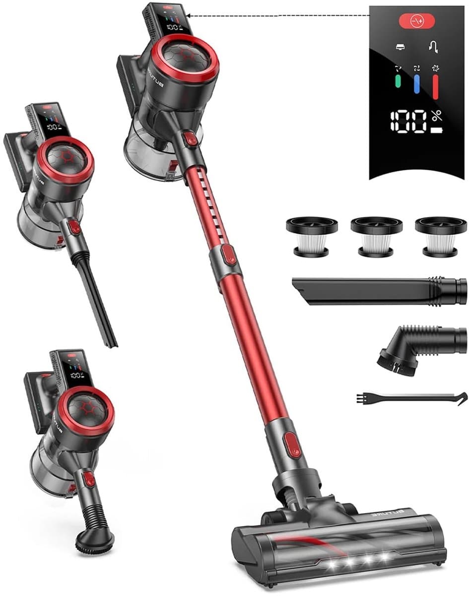 Steelstofzuiger - Vacuum Cleaner - Draadloze Stofzuiger- Kruimeldief Snoerloos - 500W - 50KPa - Handstofzuiger - 1.5L Stofreservoir - Verwijderbare Batterij - Ideaal voor Huisdieren en Thuisgebruik — afbeelding 1