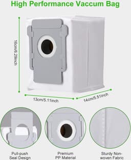 Reservezak voor Roomba i7 i7+ i3 i3+j7 j7+S9 S9+ E5 E6 E7 Clean Base - vervangende stofzakzakken - compatibel met alle automatische vacuümstationmodellen — thumbnail 3