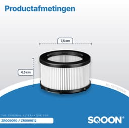 SQOON® Filterset geschikt voor Rowenta X-Force Flex 9.60 Series - Gelijk aan model: ZR009010 & ZR009012 - Vervangt pre- en post-motorfilters - Voor optimale stofzuigerprestaties — thumbnail 3