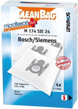 CleanBag stofzuigerzakken 4 stuks - Geschikt voor Bosch Siemens - G XL G XXL G ALL - Inclusief 1 filter - Alternatief — thumbnail 1
