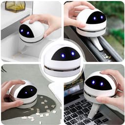 QTTVBTNA -2-in-1 Mini Tafelschoonmaker – Krachtige USB Oplaadbare Draadloze Stofzuiger 1200mAh – Compact en Stil voor Bureau, Laptop, Auto en Huis — thumbnail 3