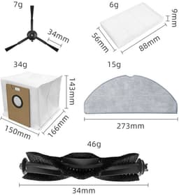 20 stuks vervangende accessoires - geschikt voor Tapo RV30 Max - RV30 Max Plus - RV20 Max - RV20 Max Plus robotstofzuiger — thumbnail 2