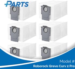 Roborock Qrevo Curv 2 Pro Stofzakken (6 Stuks, Plus.Parts® alternatief voor 8.02.0239) — thumbnail 1