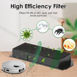 (5 Stuks) N20 Plus HEPA Filter Geschikt voor Robot Stofzuiger Ecovacs DEEBOT N20 Plus/ N20 Pro Plus/ X1 OMNI/ X1 PRO OMNI/ X1 Plus/ T10 OMNI/ T10 TURBO, Robot Stofzuiger Filter Kit — thumbnail 2
