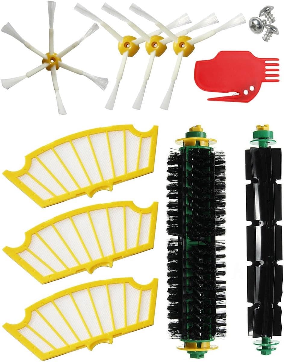 Reserveonderdelenset Geschikt voor Roomba 500-serie - compatibel met Roomba 510 530 535 545 550 555 560 570 575 580 585 595... (alle modellen) - rolpakket, filter, zijborstels — afbeelding 1