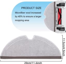 Dweil - geschikt voor Roborock Q7+ Q7 Max+ robotstofzuiger - Accessoireset 6 dweilen (6 stuks) — thumbnail 4