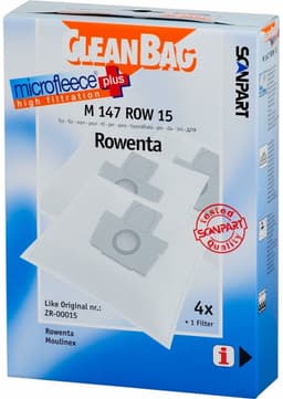 CleanBag stofzuigerzakken 4 stuks - Geschikt voor Moulinex Manea Rowenta Artec 2 Compact Power Silence Force Compact Spaceo - ZR00015 ZR00022 - Inclusief 1 filter - Alternatief — thumbnail 4