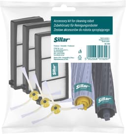 Sillar, set accessoires voor stofzuiger, reserveonderdelen, geschikt voor iRobot Roomba serie 800, 900, 3x HEPA-filters voor stofzuiger + 3 zijborstels + 2 rubberen rollen, voor verschillende oppervlakken, 8 stuks — thumbnail 3