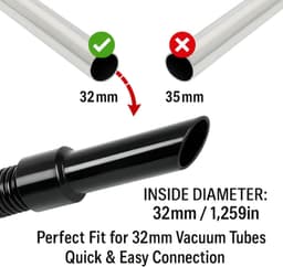 Vervangende slang van 2,5 m geschikt voor Henry & Hetty stofzuigers – Universele stofzuigeronderdelenset met 32 mm fitting – Flexibele, duurzame buis – Eenvoudige installatie geschikt voor Numatic stofzuigers — thumbnail 3