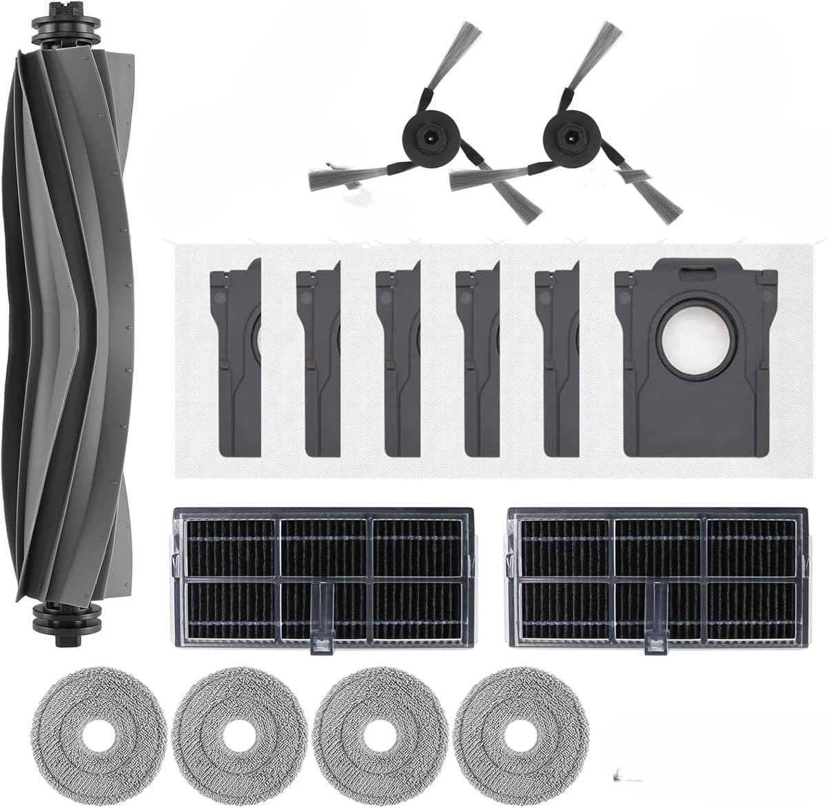 Stofzuigeraccessoireset - geschikt voor Dreame X40/X40 pro/S30 pro Ultra, X40 Ultra/L40 Ultra/X40 Master robotstofzuigers - 1 hoofdborstel, 2 filters, 2 zijborstels, 4 dweilen, 6 stofzakken — afbeelding 1