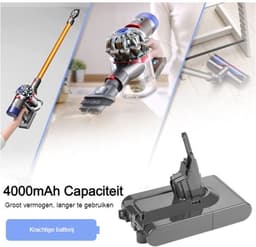 SIDANO® Vervangende Accu - Batterij geschikt voor Dyson V8 - 4000mAh - met 2 filters (HEPA en voorfilter) — thumbnail 5