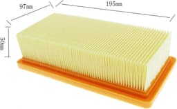 2x Vlakfilter geschikt voor Karcher AD2, AD3, AD4, AD3000, AD3200, 6.415-953.0 Aszuiger KFI 7420 Filter HEPA — thumbnail 2