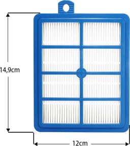 2x Dparts HEPA filter geschikt voor Philips AEG Electrolux - H12 stofzuiger hepafilter voor Performer - PowerPro - Jetmaxx series - stofzuigerfilter allergiefilter - nr. FC8031 - FC8031/01 - AFS1W - EFH12W — thumbnail 2