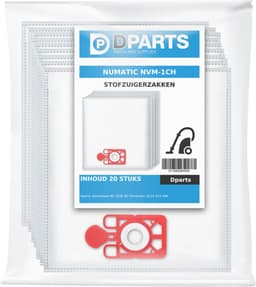 20x Dparts NVM-1CH stofzuigerzakken geschikt voor Numatic - voor Henry, Hetty en PPR240 series - nr. 604015 Hepa-Flo 1C — thumbnail 3