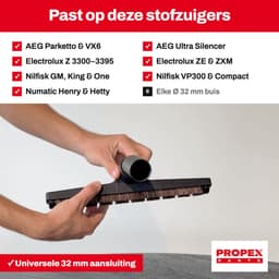 Propex Parts Universele Parketzuigmond - Natuurhaar & Wieltjes - Voor Harde Vloeren - Ø32 mm — thumbnail 4