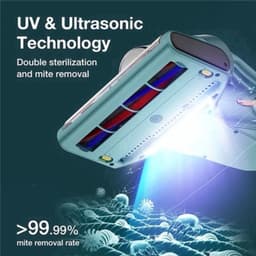 Anti Mijt Stofzuiger – Huisstofzuiger – Mijtenverwijderaar – Allergie Stofzuiger – Huisdierhaarzuiger – 700W Krachtige Motor – UV-C Licht 99,99% Bacteriedodend – Grijs – EU Variant — thumbnail 3