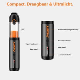 Handstofzuiger Draadloos 30000Pa – 4-in-1 Auto Stofzuiger – 7800mAh – 50 Min Gebruiksduur – USB-C — thumbnail 2