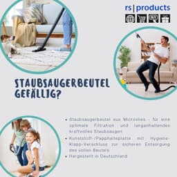 rs-products I 5x stofzuigerzakken voor SEVERIN BC 7035 S'Power snowlight, SB 7211 I HOOVER Freespace TFS 5196, TFS - ShopVlot — thumbnail 1